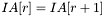 $IA[r]=IA[r+1]$
