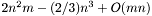 $2n^2m-(2/3)n^3+O(mn)$