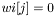 $wi[j]=0$