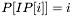 $P[IP[i]] = i$
